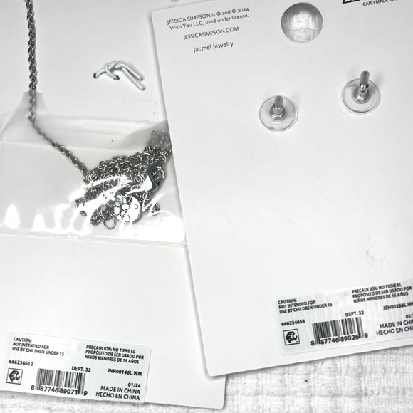 Jessica Simpson Faux Turquoise Stone Cross Necklace and Earrings Set - Picture 9 of 9